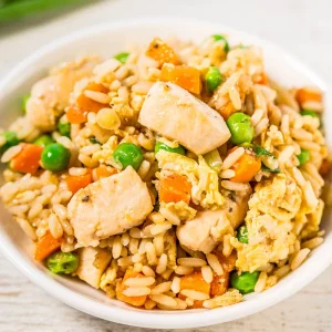 Non Veg Option 2 - Chicken Fried rice, Chicken chilli dry, Onion salad, Gulab Jamun